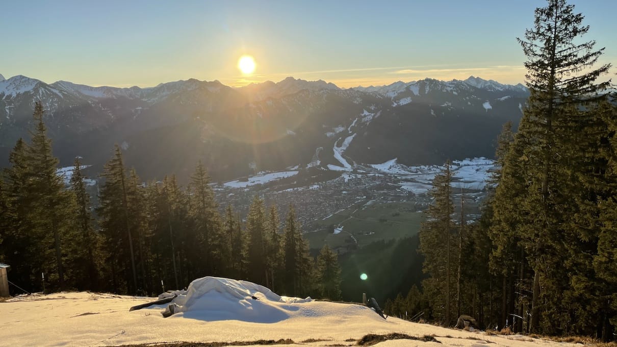 Wandertouren Winter Wanderung Ammergauer Alpen